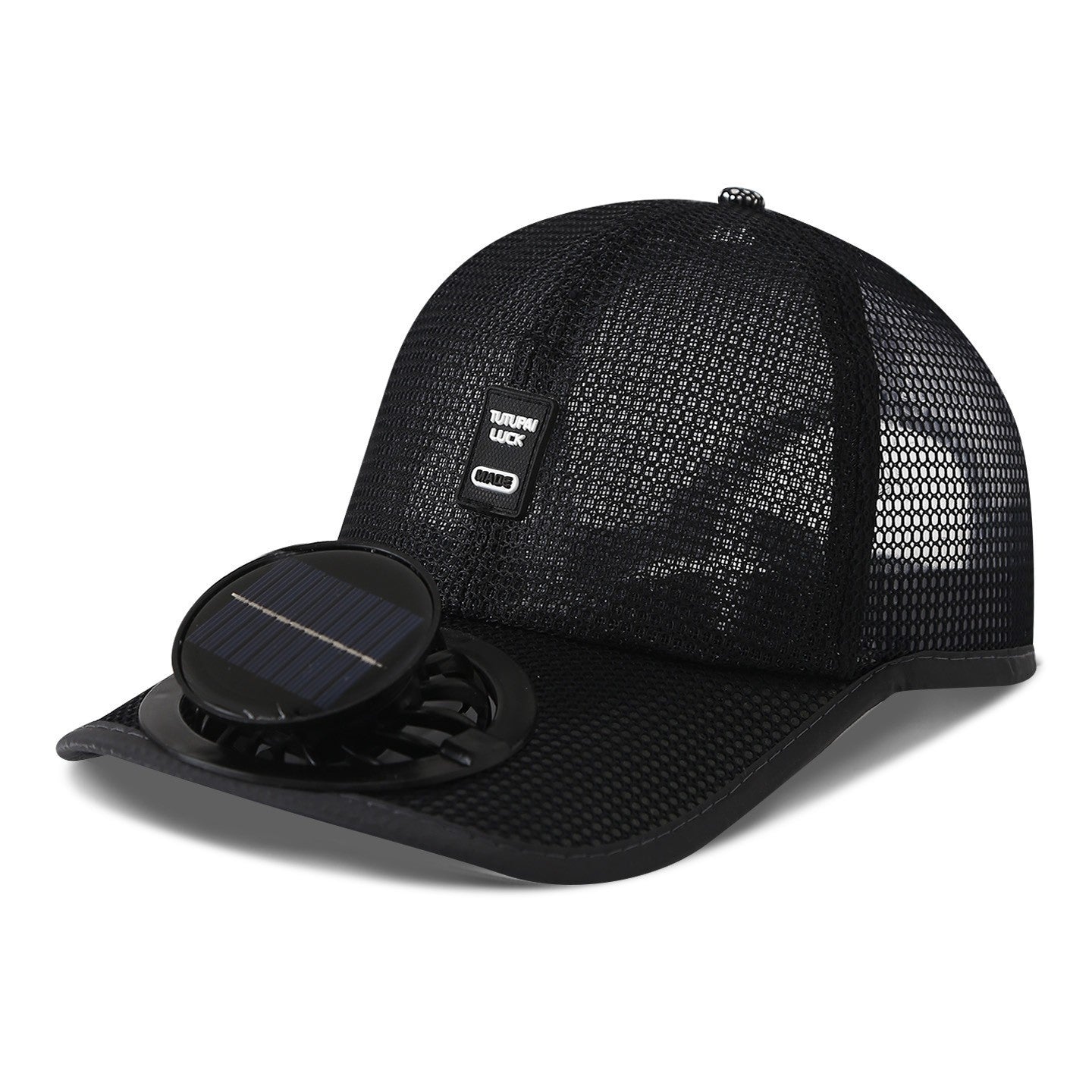 solarbetriebene Mesh-Baseballmütze mit abnehmbarem Frontlüfter Brehn