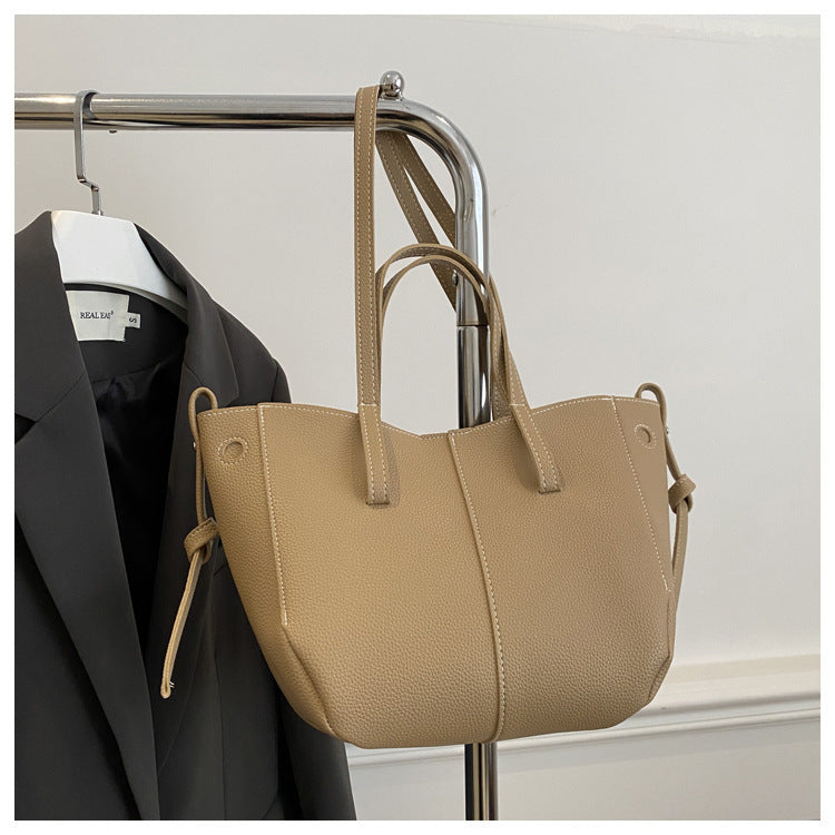 Texturierte Leder Alltags-Tote-Bag Brehn