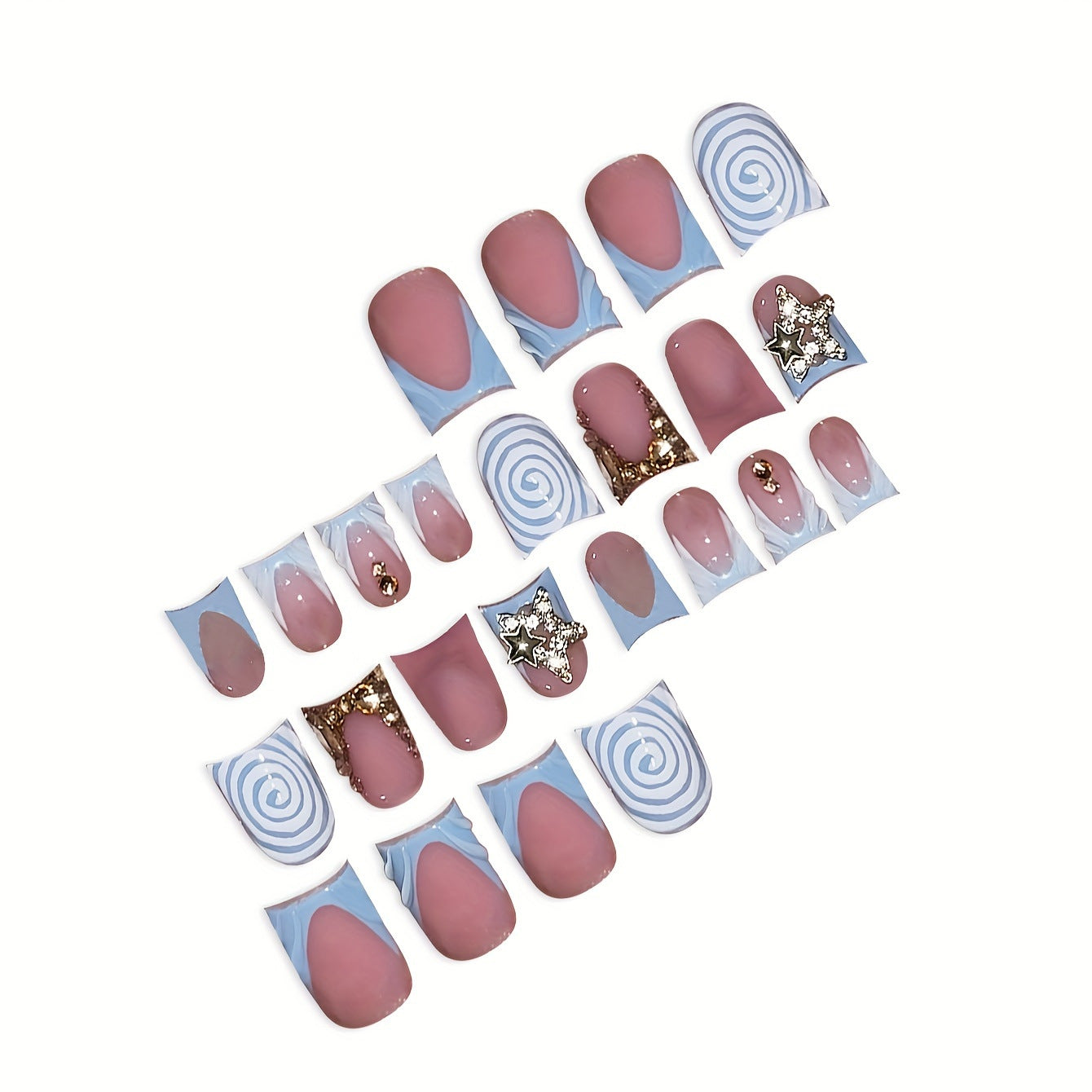 Dekoratives Press-On Nagelkunst Set Brehn