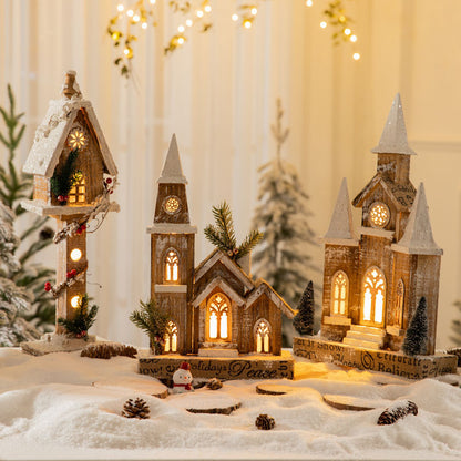 Dekorative Winter Cottage Laterne