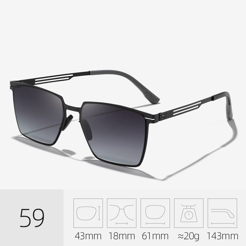 Stilvolle polarisierte quadratische Sonnenbrille Brehn