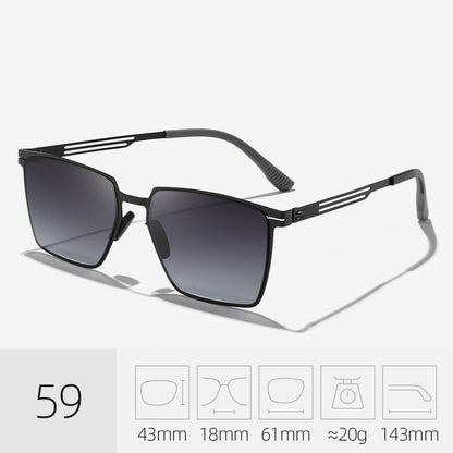 Stilvolle polarisierte quadratische Sonnenbrille Brehn