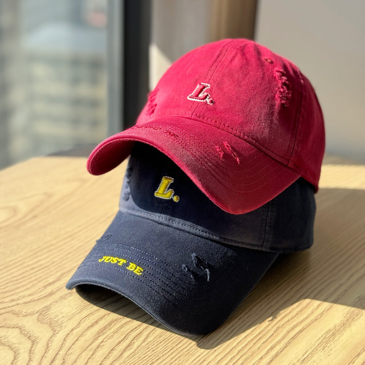 Damen Distressed Baumwoll-Baseballmütze Brehn