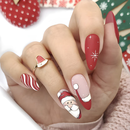 Kunstnagelset mit festlichem Winterthema Brehn
