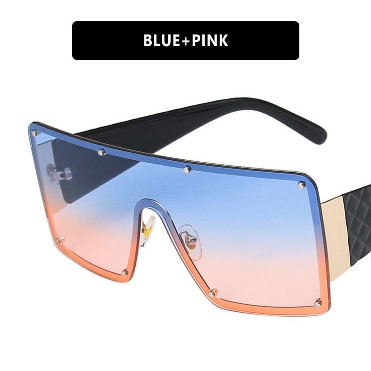 Damen geometrische Oversized-Sonnenbrille mit gradienten Gläsern Brehn