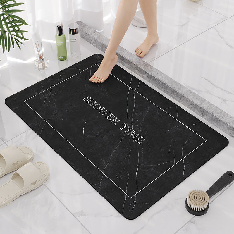 Elegante Marmor Design Badezimmermatte Brehn