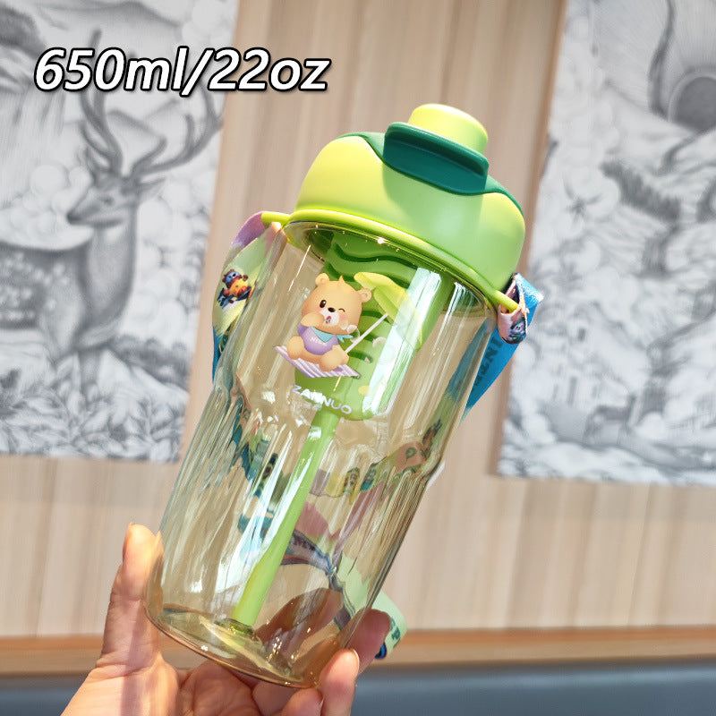 Damen verspielte Trinkflasche mit herausnehmbarem Strohhalm Brehn