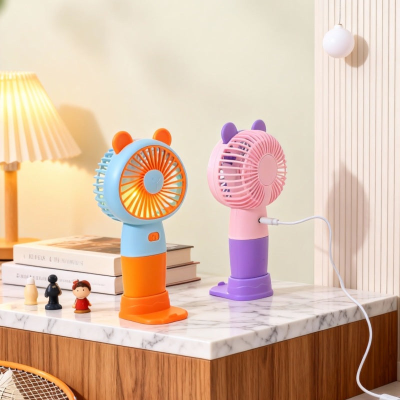 Damen Tragbarer Handventilator mit stilvollem Bärenmotiv Brehn
