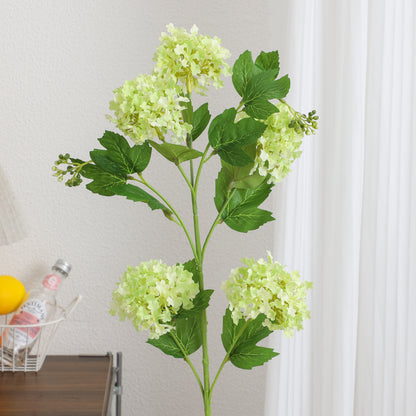 Künstlicher Hydrangeazweig mit lebhaften Blüten und detailreichen Blättern Brehn