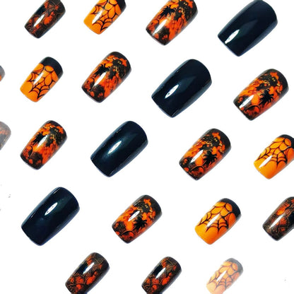 Halloween-Themed Spider Web Nagelkunst Brehn