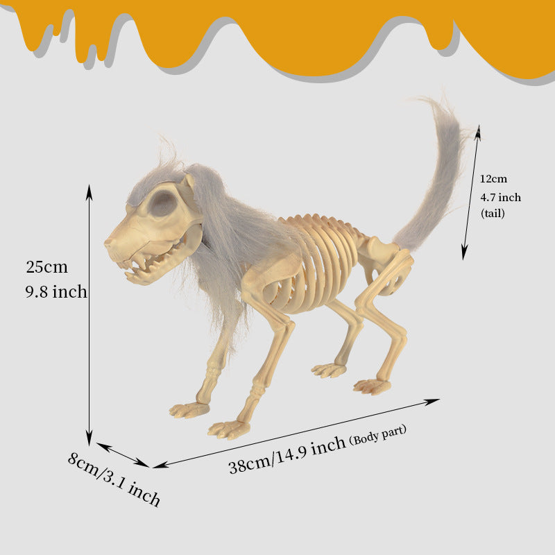 Dekorative Skelett Hund Figurine Brehn