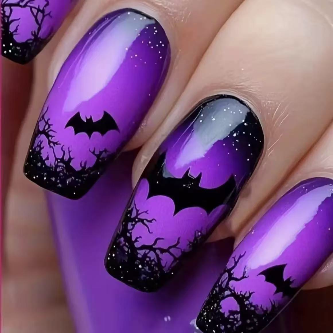 Kunstnagelset mit Halloween-Motiv Brehn