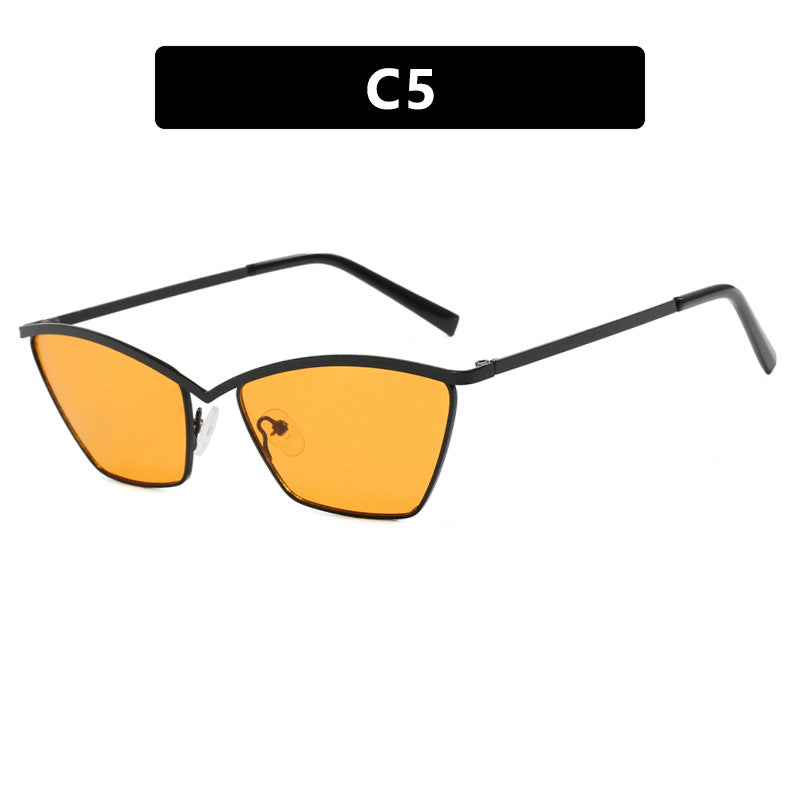 Damen Cat-Eye Sonnenbrille mit stylischem Metallrahmen und UV-Schutz Brehn