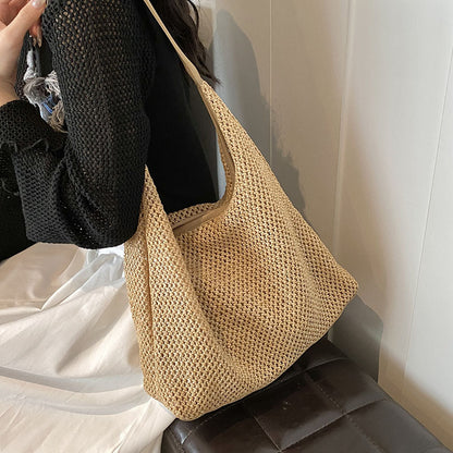 Handgewebte Strohtasche