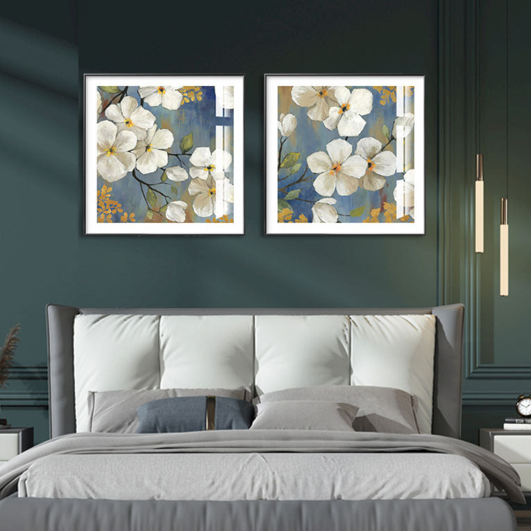 Blumen inspirierte gerahmte Kunstwerkset