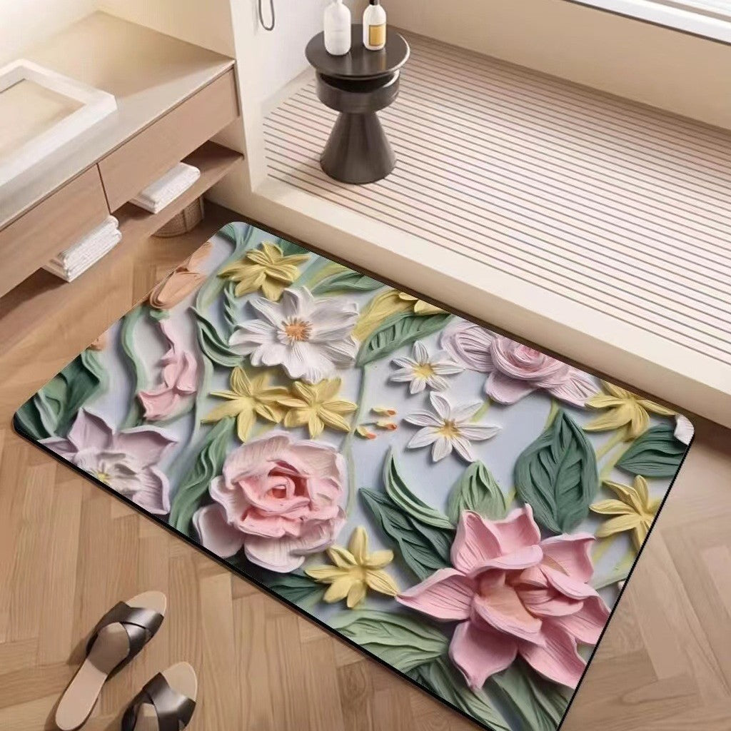 Luxuriöse strukturiertes Blumenteppich Brehn