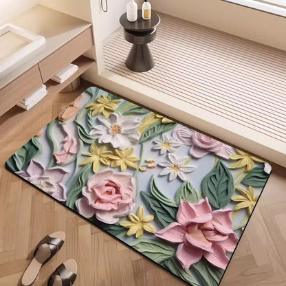 Luxuriöse strukturiertes Blumenteppich Brehn