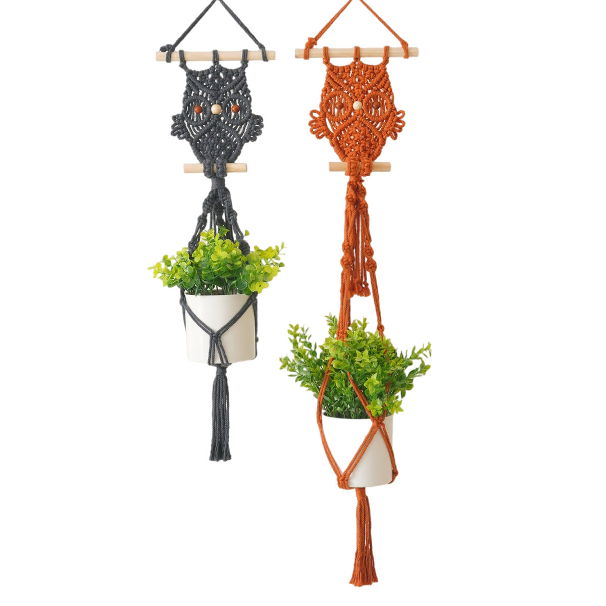 Dekorativer Macramee Eulen Blumentopf Brehn