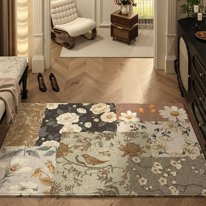 Dekorativer floral Patchwork-Teppich
