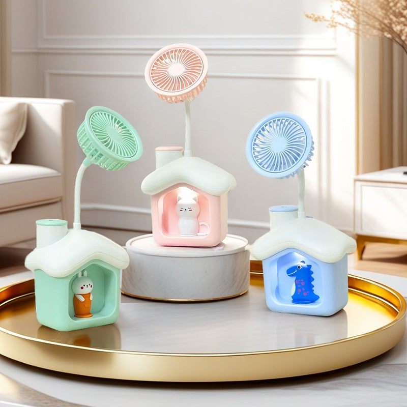 Damen Tragbarer Spielzeugventilator mit Tierdesign Brehn