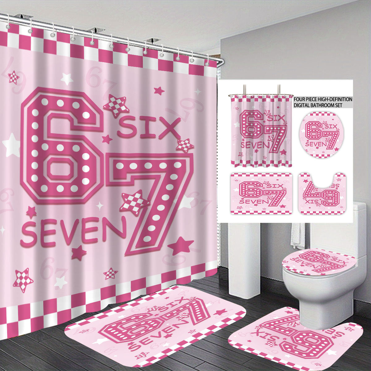 Buntes Dessert-Themen Badezimmer Set Brehn