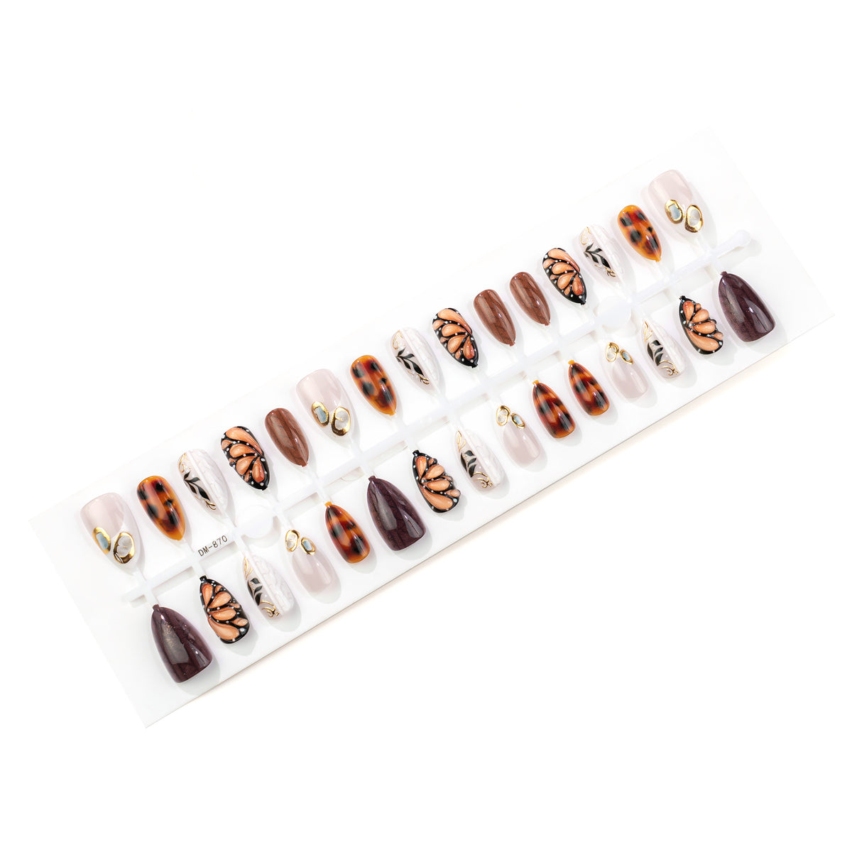 Künstlerisches Gourmet-Schokoladen-inspiriertes Press-On-Nagelkunst-Set Brehn