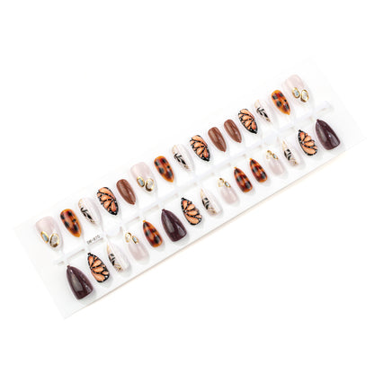 Künstlerisches Gourmet-Schokoladen-inspiriertes Press-On-Nagelkunst-Set Brehn