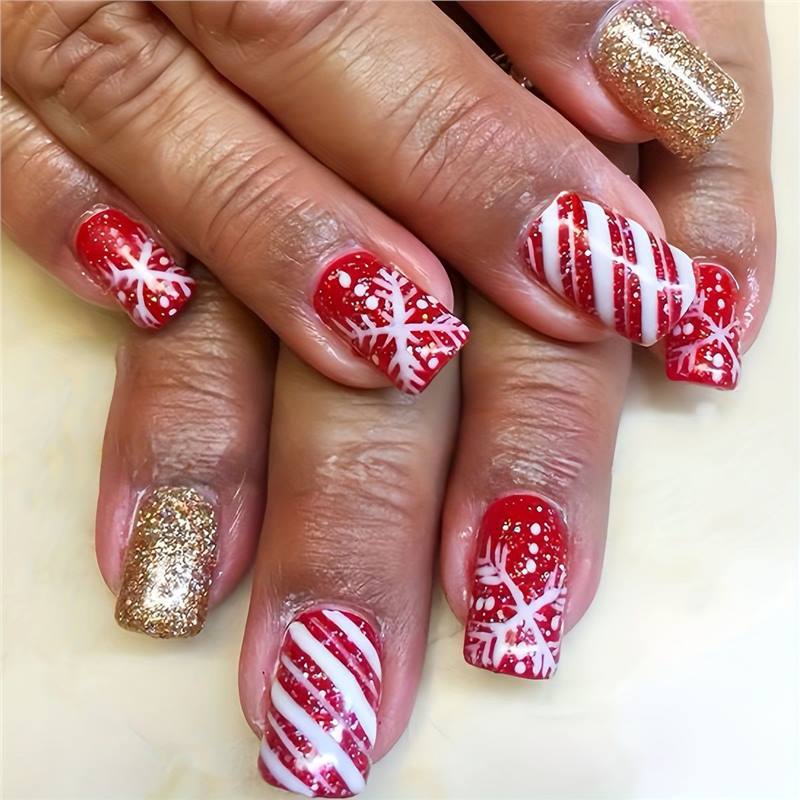 Festliche Themen Press-On Nagelkunst Set Brehn