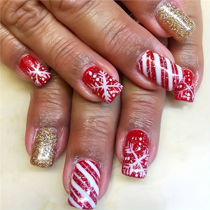 Festliche Themen Press-On Nagelkunst Set Brehn