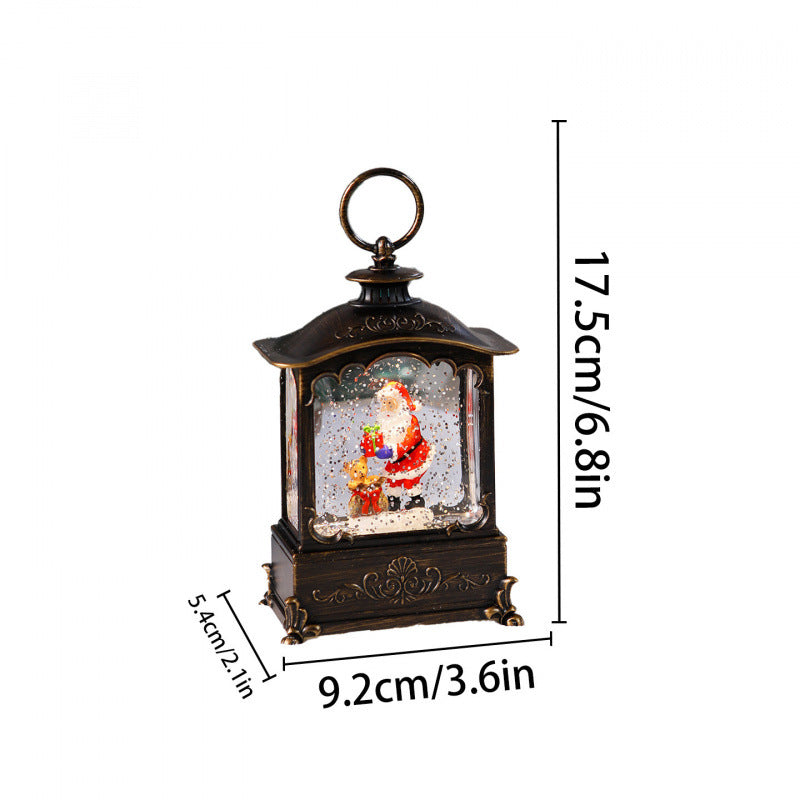 Lichterlaterne mit Schneeszenen Brehn