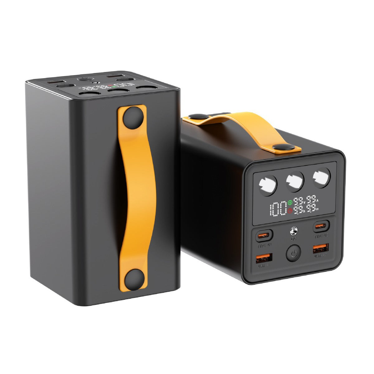 Tragbare Multifunktions-Powerbank mit Digitalem Display und Schnellladefunktion Brehn