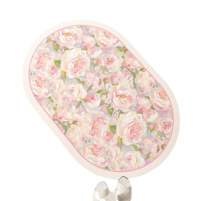 Dekorative Blumen-Badematte Brehn