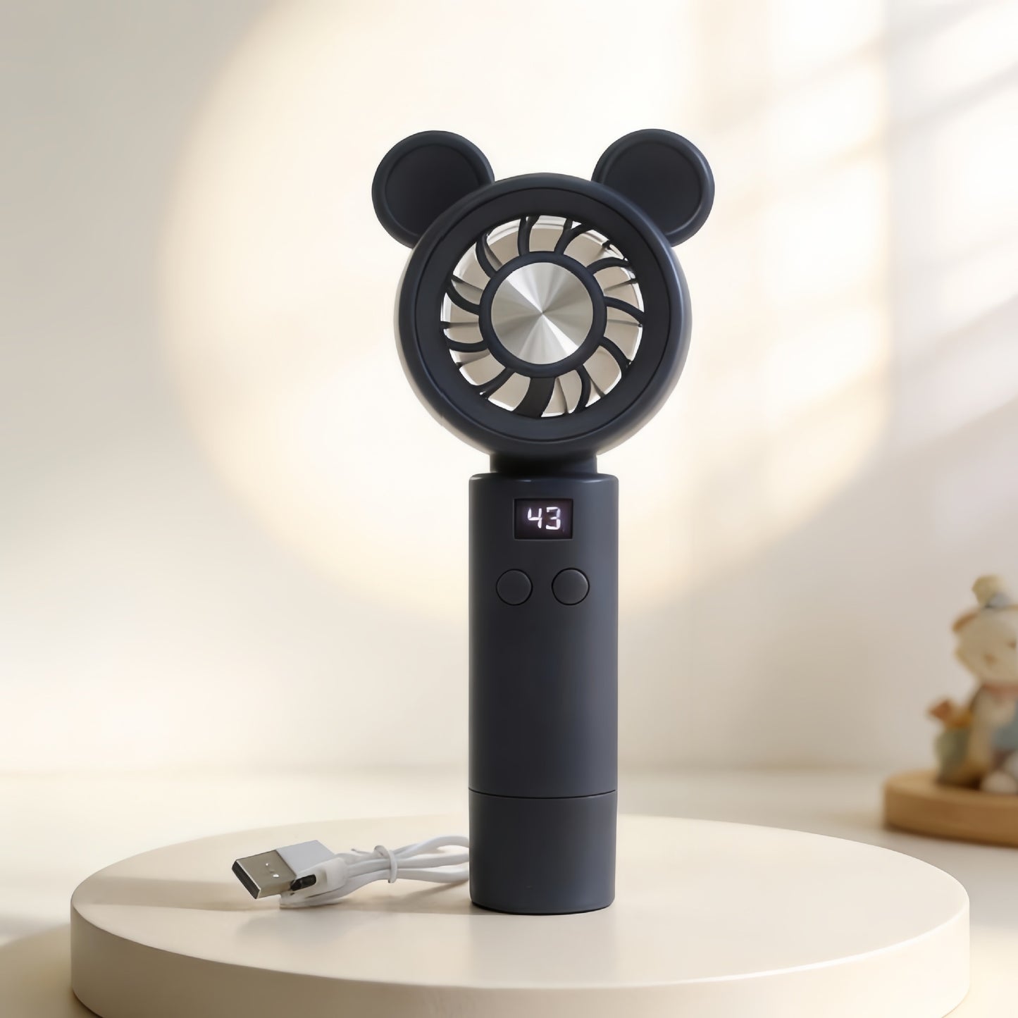 Damen Tragbarer Mini-Handventilator mit LCD-Display Brehn