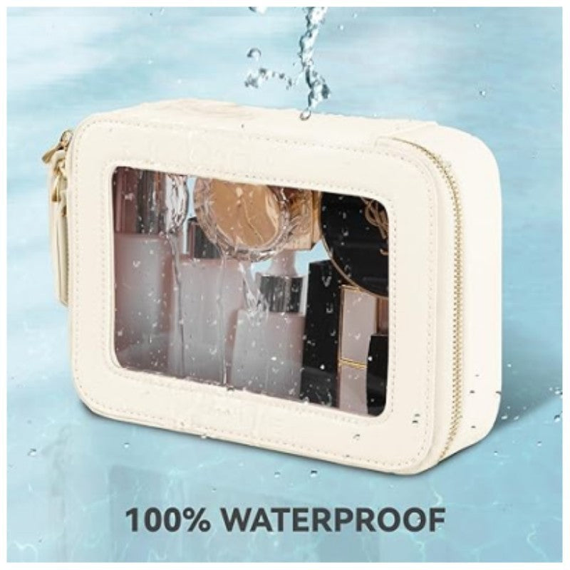 Elegante Kosmetiktasche mit Sichtfenster Brehn