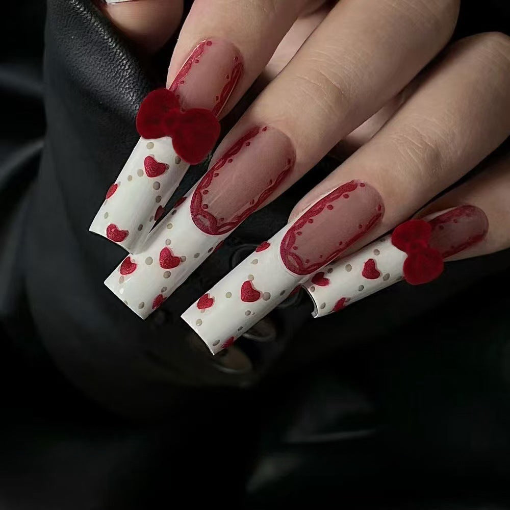 Herz-Themen Nagelkunst Extensions