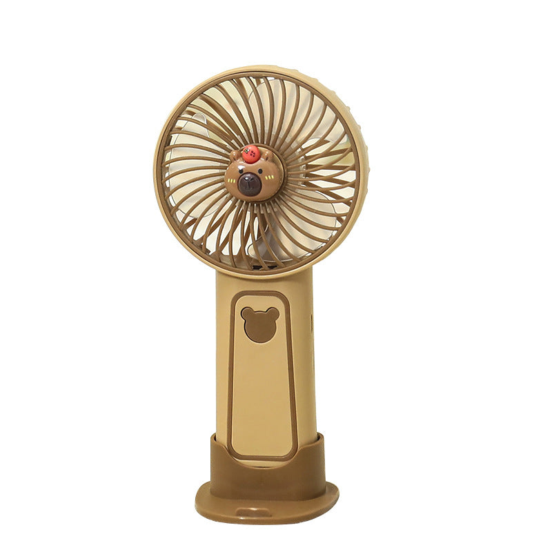 Damen Tragbarer Mini-Handventilator mit süßem Bären-Motiv Brehn