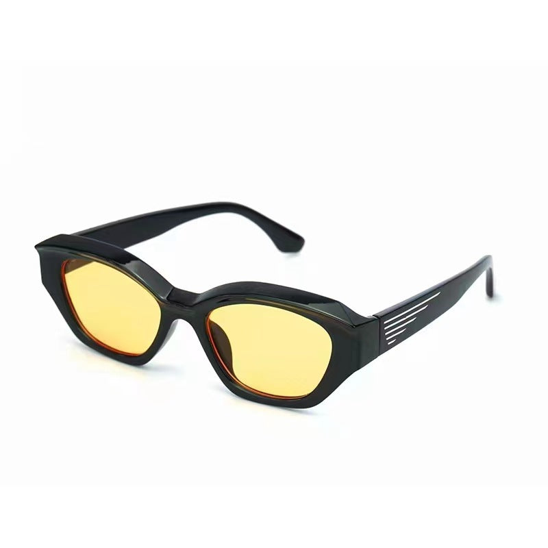 Damen Designer-Sonnenbrille mit markantem polygonalen Rahmen und UV-Schutz Brehn