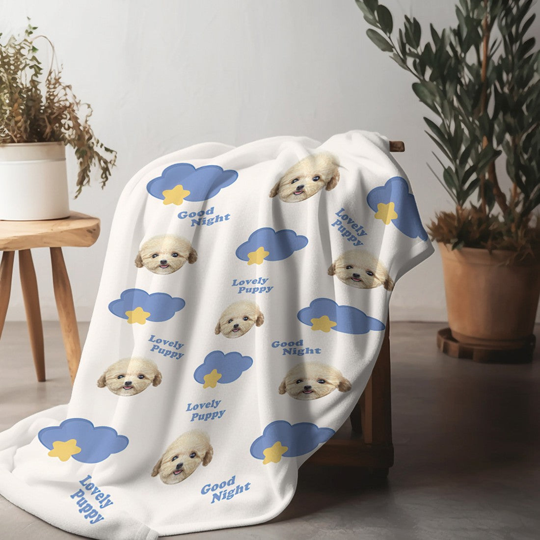 Süßes Katzenmuster Fleece-Decke Brehn