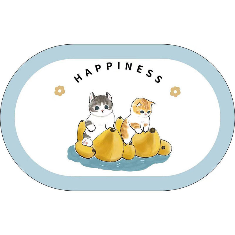 Niedlicher katzenmotivierter Plüsch-Badematten