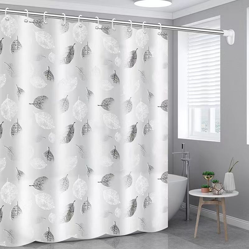 Elegante Blätterdruck Badezimmer Duschvorhang Brehn