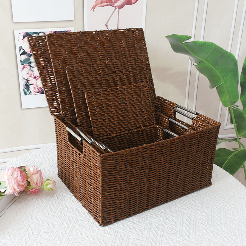 Premium Rattan Aufbewahrungsbox Brehn