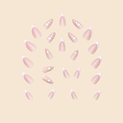 Herzgezeichnete Lange Stiletto Nagelkunst Verlängerungen