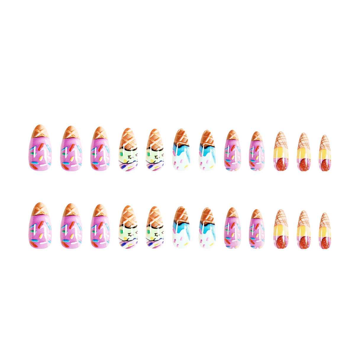 Kunstvolle Eiscreme Nagelkunst Brehn