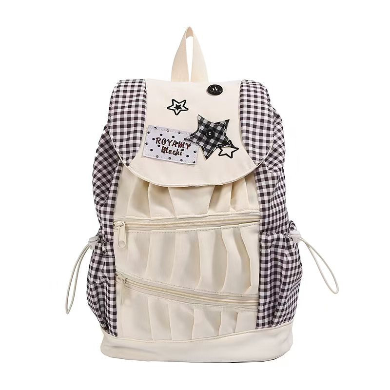Stylische Gingham-musterte Rucksack Brehn