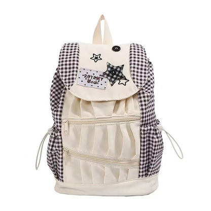 Stylische Gingham-musterte Rucksack Brehn