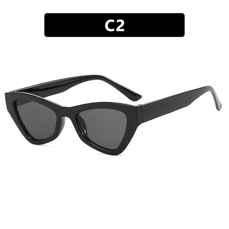 Damen modische Cat-Eye Sonnenbrille mit transparentem Rahmen Brehn