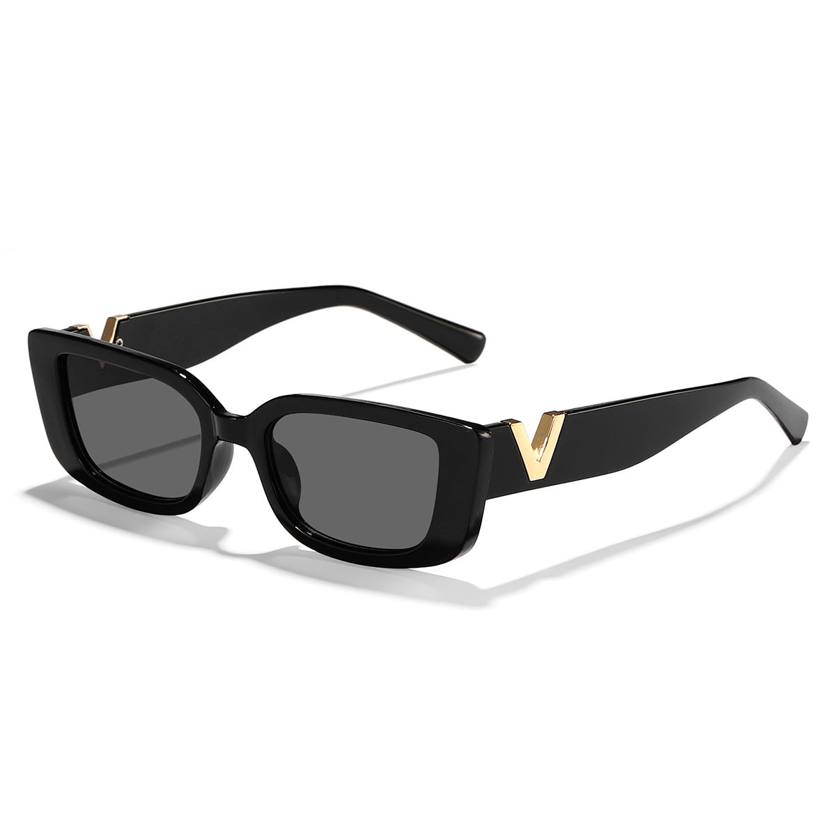 Damen modische quadratische Sonnenbrille mit goldenen Akzenten Brehn