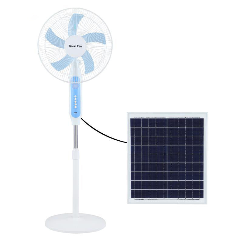 Unisex Solarbetrieben Standventilator mit verstellbarem Neigungswinkel und effizienten Lüfterblättern Brehn