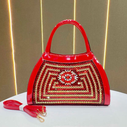 Verzierte gepolsterte Abendhandtasche