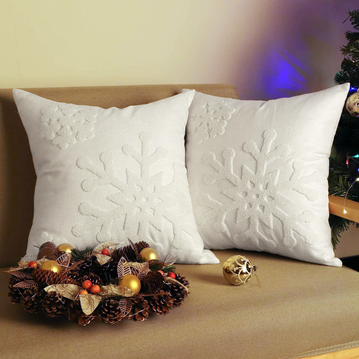 Dekoratives Weihnachts-Wurfkissen mit Hirschsilhouette
